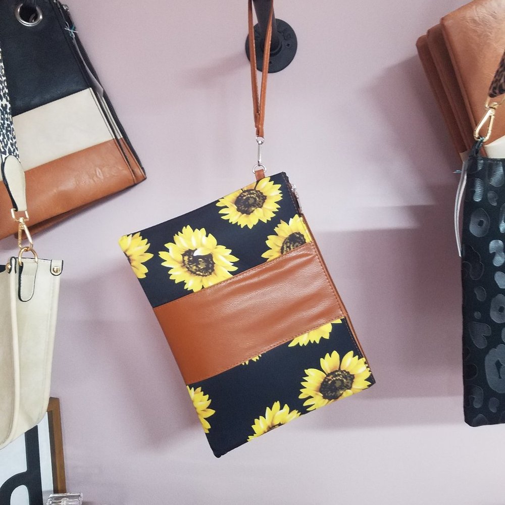 Sunflower Wrist Clutch